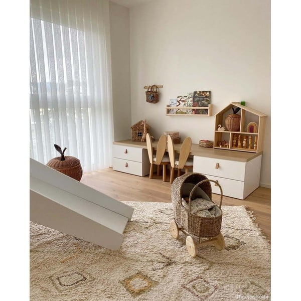 Bež periv/ručno rađen pamučan tepih 170x240 cm Kaarol Earth – Lorena Canals-image-1