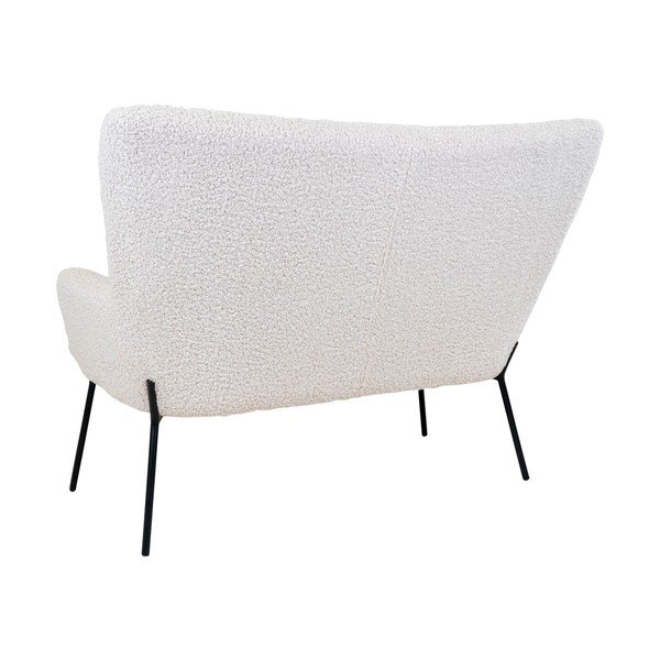 Bijela sofa od bouclé tkanine 128 cm Glasgow – House Nordic-image-3