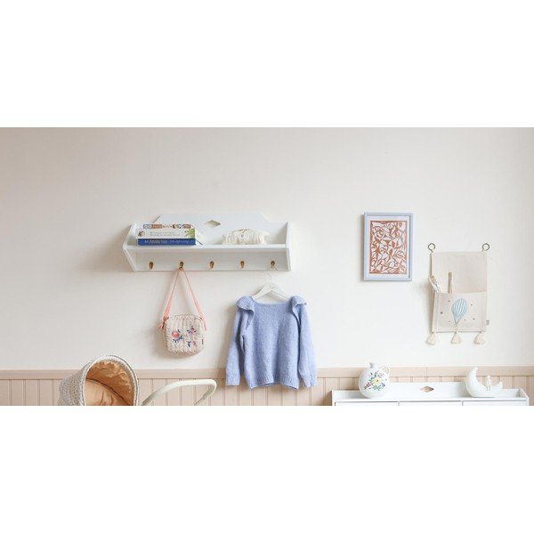 Bijela zidna dječja vješalica 75x27 cm Luca – Cam Cam Copenhagen-image-1