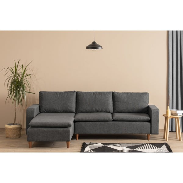 Siva kutna garnitura (s lijevim kutom) Lungo – Balcab Home-image-1