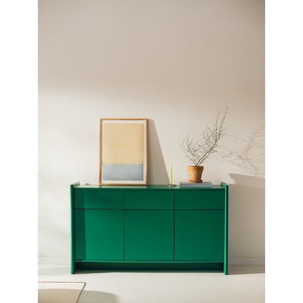 Zelena komoda 160x91x46 cm Rali – noo.ma-image-4