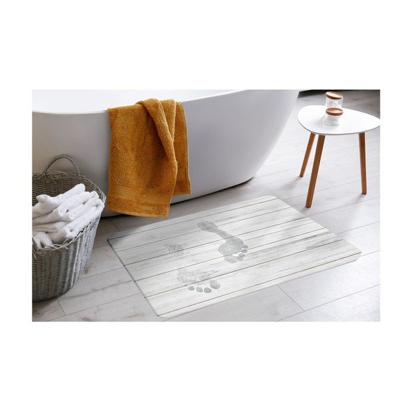 Bijela/siva kupaonska prostirka od dijatomita 50x70 cm Agave – douceur d'intérieur-image-1