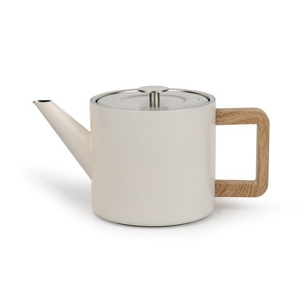 Čajnik od nehrđajućeg čelika s cjedilom boje slonovače 1,1 l Duet Narvik – Bredemeijer