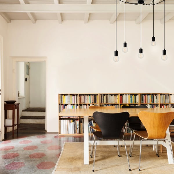 Crna petodijelna viseća lampa Sotto Luce Cero Basic-image-1