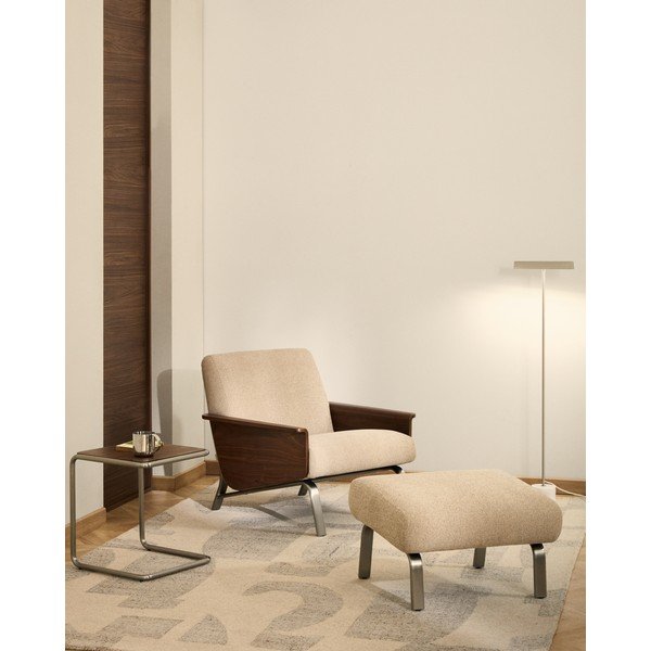 Svjetlo smeđa fotelja od šenila Amsen – Kave Home-image-1