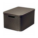 Tamno smeđa plastična kutija za pohranu s poklopcem 33x44,5x25 cm Style – Curver