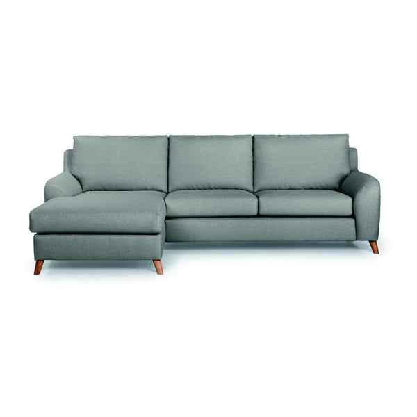Siva sofa s ležaljkom s lijeve strane Scandic Lewis
