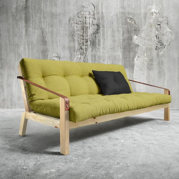 Sofa na razvlačenje Karup Poetry Natural / Avocado Green / Tamno siva
