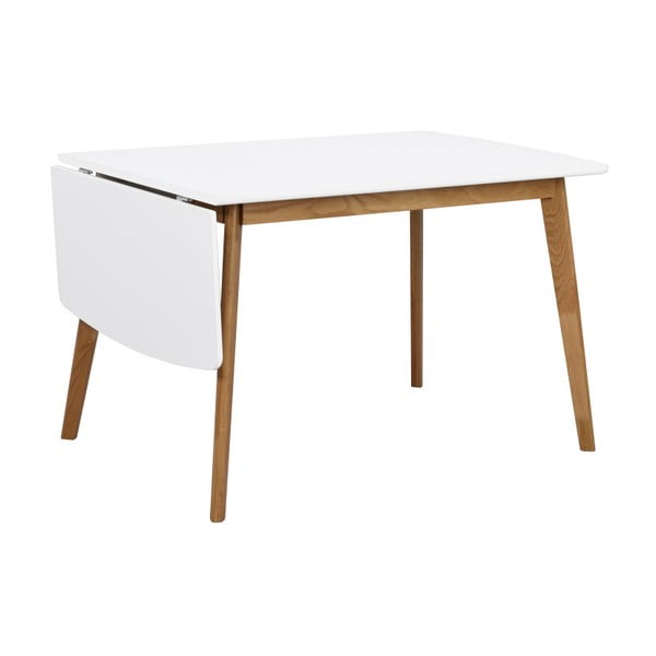 Blagovaonski stol s hrastovim nogama i sklopivom pločom Rowico Olivia, dužina 120 + 40 cm