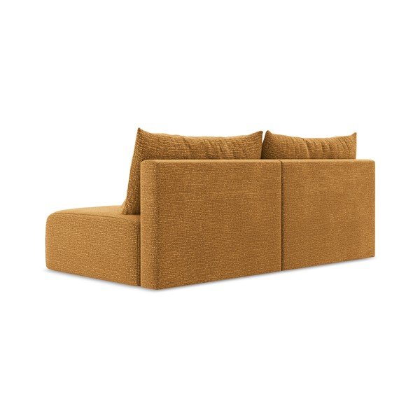 Narančasta sklopiva/s prostorom za odlaganje sofa 216 cm Kalena – Makamii-image-4