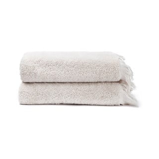 Set od 2 krem ručnika od 100% pamuka Bonami Selection, 50 x 90 cm
