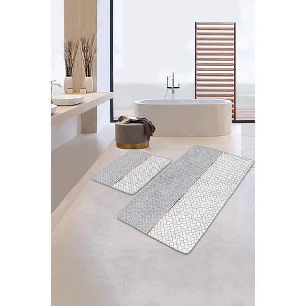 Sive kupaonske prostirke u setu 2 kom 60x100 cm – Mila Home-image-1