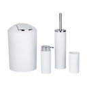 Bijeli plastičan set pribora za kupaonicu Calvo – Wenko