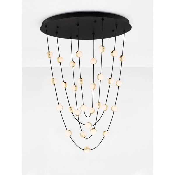 Mat crna LED viseća svjetiljka aluminijska s mogućnosti zatamnjivanja sa sjenilom od akrilnog stakla ø 84 cm Alcinoe – Nova Luce-image-4