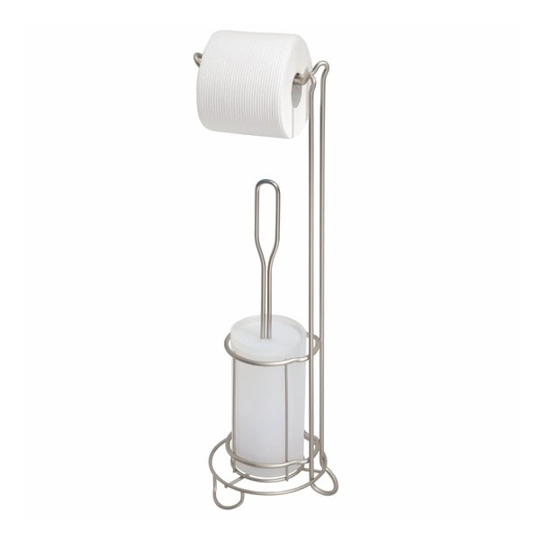 Čelični stalak za toalet papir s četkom za WC InterDesign