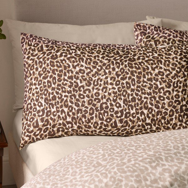 Smeđa posteljina za krevet za jednu osobu 135x200 cm Animal Print – Catherine Lansfield-image-2