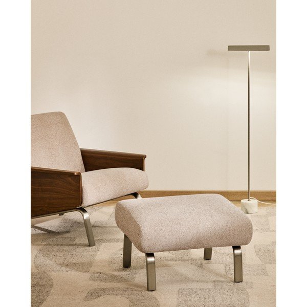 Svjetlo smeđi tabure od šenila Amsen – Kave Home-image-4