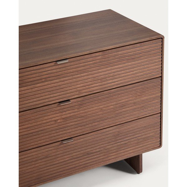 Komoda u dekoru oraha u tamnoj prirodnoj boji 101x75x50 cm Norlen – Kave Home-image-2