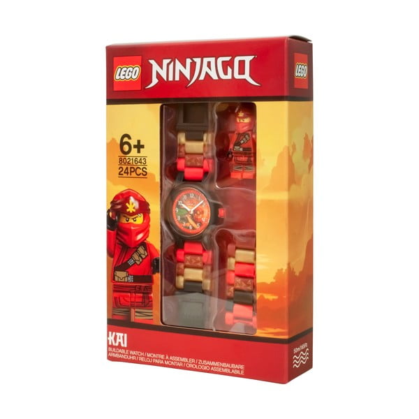 Crveni ručni sat s sklopivim remenom i minifiguricom LEGO® NINJAGO Kai-image-1
