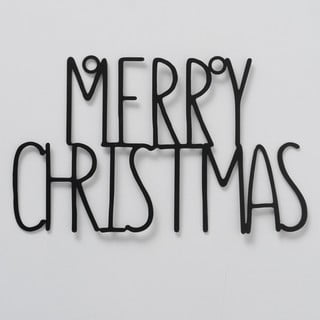 Crni božićni zidni ukras Boltze Merry Christmas
