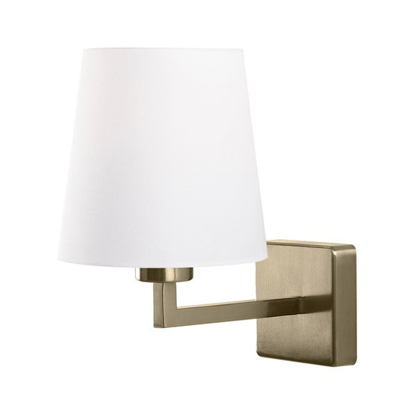 Zidna svjetiljka u bijelo-zlatnoj boji Opviq lights Profil