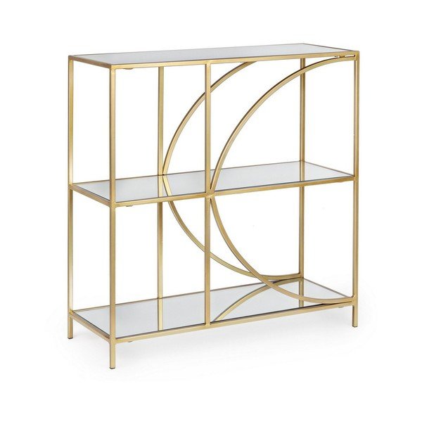 Željezna biblioteka u zlatnoj boji 81x87x31 cm Elenor – Bizzotto-image-1