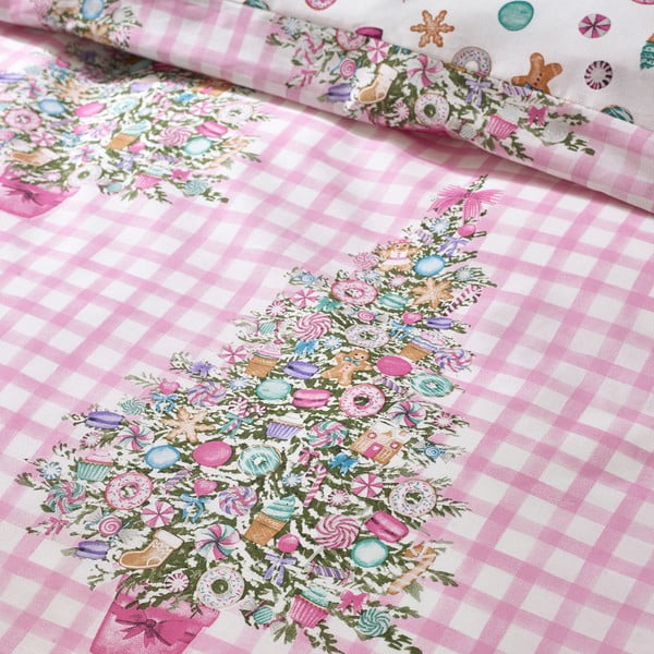 Ružičasta posteljina za krevet za jednu osobu 135x200 cm Sweets and Treats – Catherine Lansfield-image-4