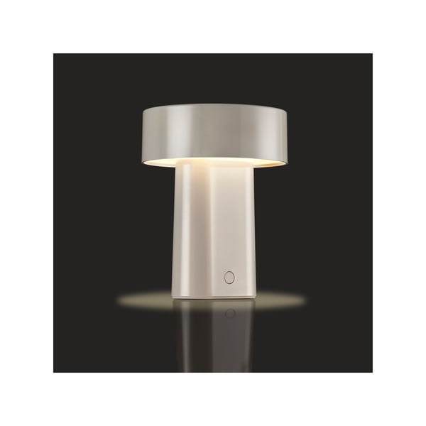 Sivo-bež plastična LED stolna lampa (visina 18 cm) Oblong – Zone-image-2