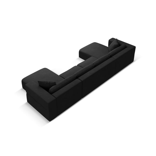 Crna kutna garnitura (u obliku slova "U") Esther – Milo Casa-image-3