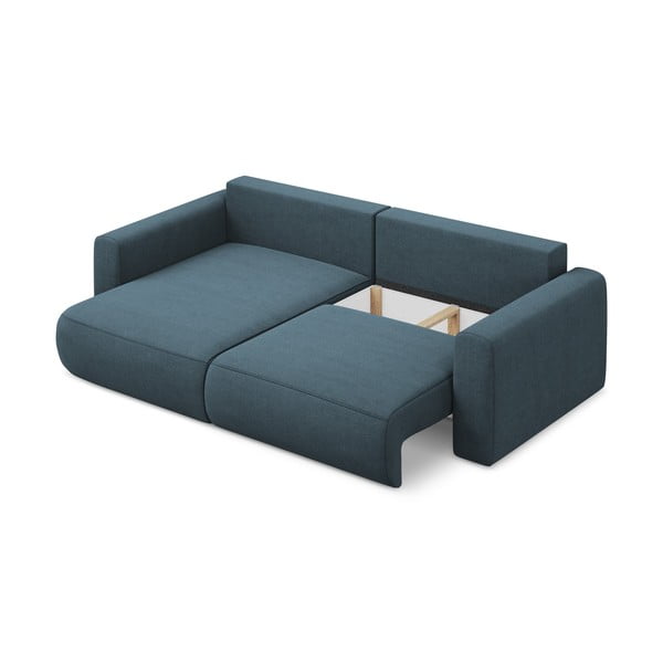 Plava sklopiva/s prostorom za odlaganje kutna garnitura (s lijevim kutom/s ležaljkom) Kapua – Makamii-image-3