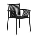 Crne plastične vrtne stolice u setu 2 kom Tulsa – House Nordic