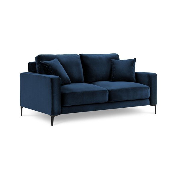 Mornarskoplava baršunasta sofa Kooko Home Harmony, 158 cm-image-2