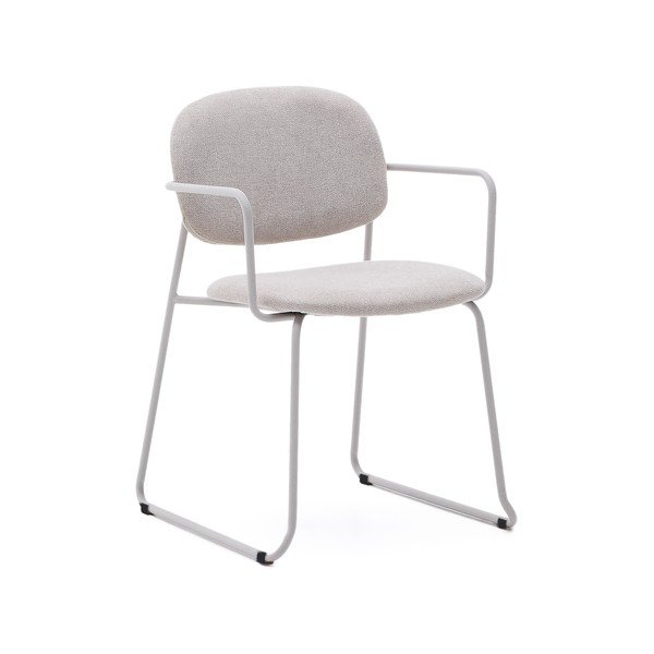 Bež metalna blagovaonska stolica s naslonima za ruke Meli – Kave Home