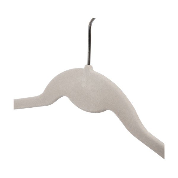 Set od 5 bež dječjih baršunastih vješalica Velvet Compactor-image-3