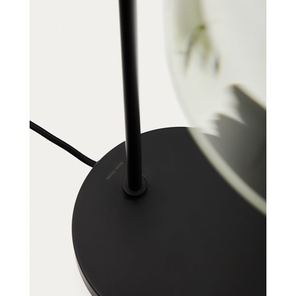 Zelena/u tamnoj prirodnoj boji stolna lampa sa staklenim sjenilom (visina 55 cm) Silex – Kave Home-image-3