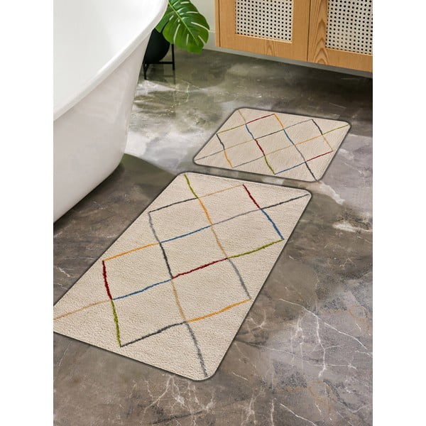 Bež kupaonske prostirke u setu 2 kom 60x100 cm – Mila Home-image-4