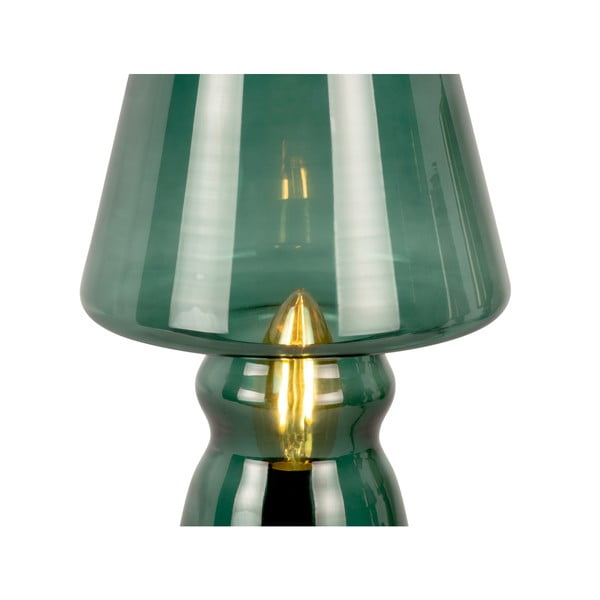 Tamno zelena staklena stolna lampa Leitmotiv Glass, visina 25 cm-image-4