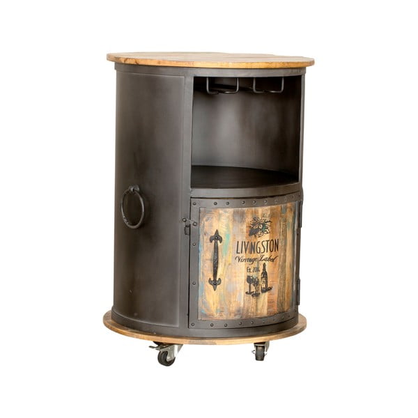 Crna metalna vitrina za vino broj boca 9 kom, 60x85 cm Luni – Interia Home & Living-image-2