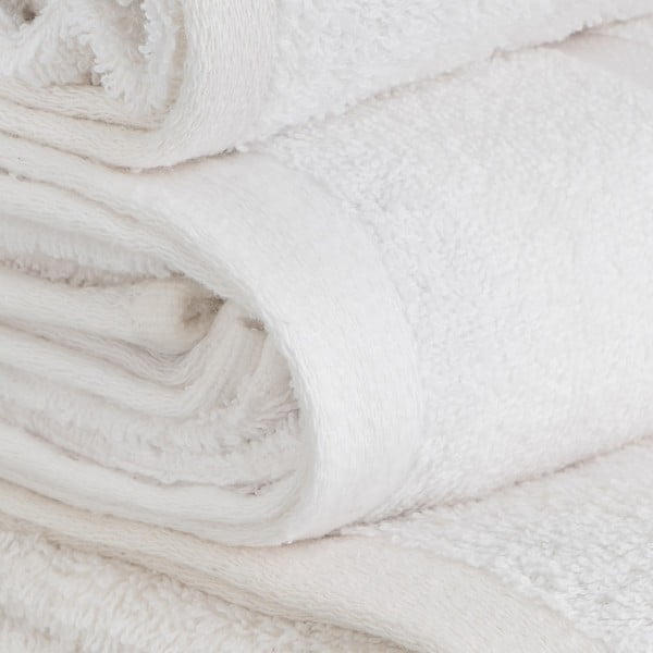 Bijeli pamučan ručnik od frotira 30x50 cm Simple – Casa Selección-image-3