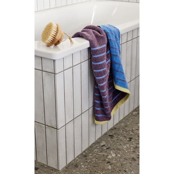 Plavo-ljubičasti pamučni ručnik Hübsch Dora, 50 x 100 cm-image-1