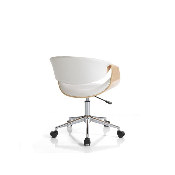 Bijela/u prirodnoj boji uredska stolica od umjetne kože Visby – Tomasucci-image-3