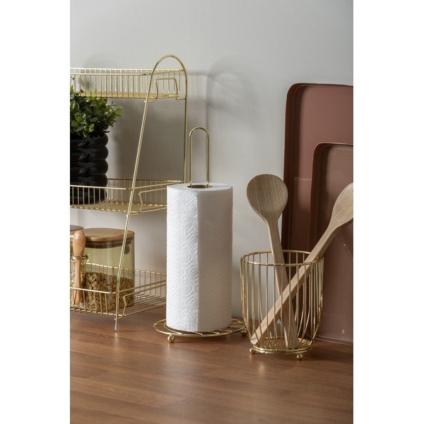 Metalni držač kuhinjskih ručnika u zlatnoj boji ø 15 cm   Wired – PT LIVING-image-1