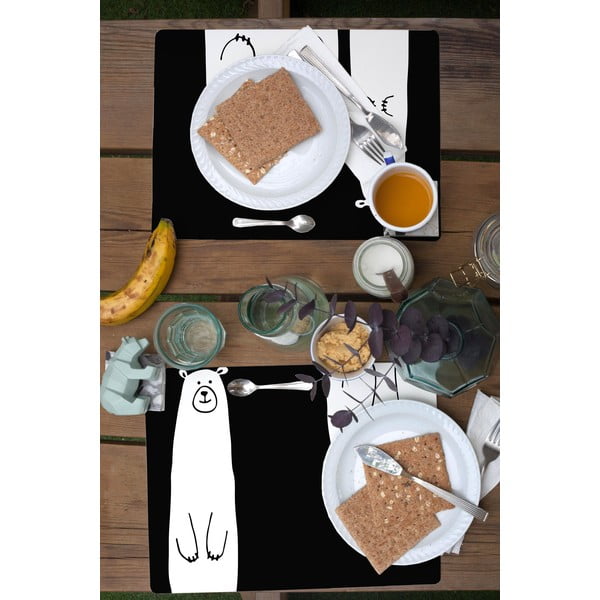 Set od 2 podmetača za stol Little Nice Things Bears-image-1