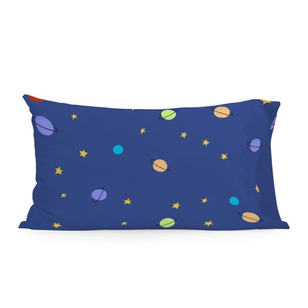 Plava pamučna navlaka za jastuk Lisica Mali princ, 50 x 75 cm