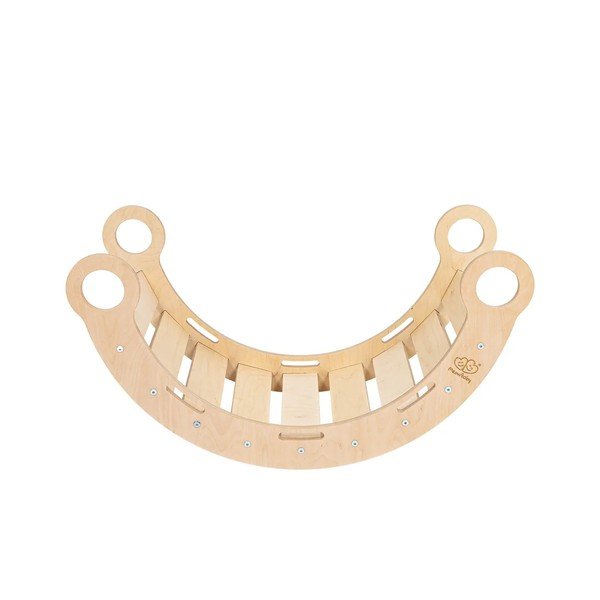 Ljuljačka od masivnog bora u prirodnoj boji 39x75x38 cm Montessori – Meowbaby-image-3