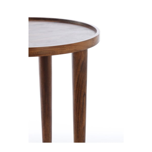 Okrugli pomoćni stol od masivnog bagrema ø 45 cm Qiano – Light & Living-image-2