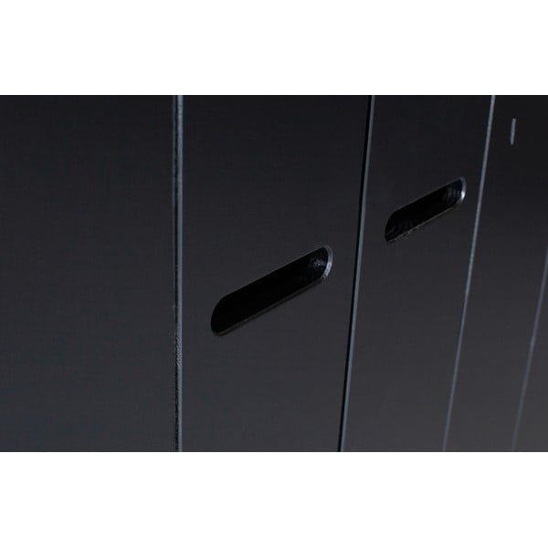 Crni ormar s konstrukcijom od borovog drveta WOOOD Connect, širine 140 cm-image-1