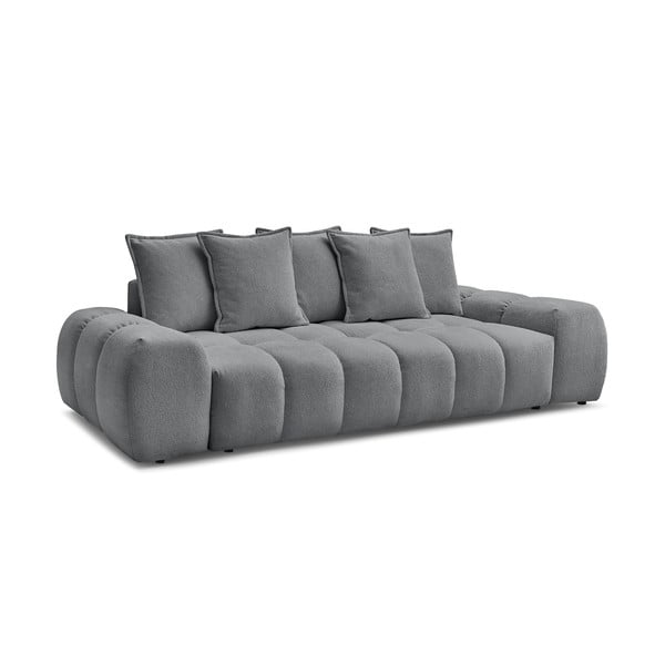 Tamno siva sklopiva/s prostorom za odlaganje sofa od šenila 278 cm Everest – Bobochic Paris-image-3