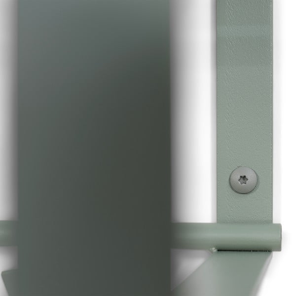 Prljavo zelena metalna zidna vješalica s policom 100 cm Rex – Spinder Design-image-4