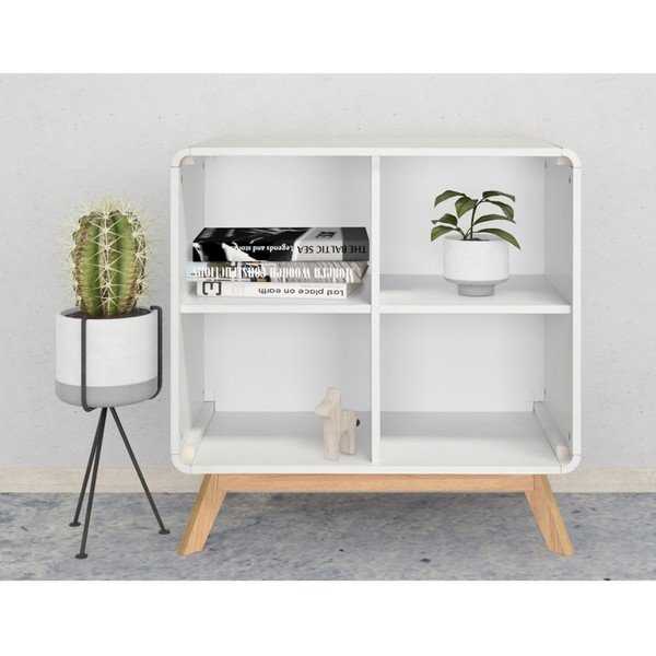 Bijela biblioteka 75x75 cm Caitlin – Støraa-image-1